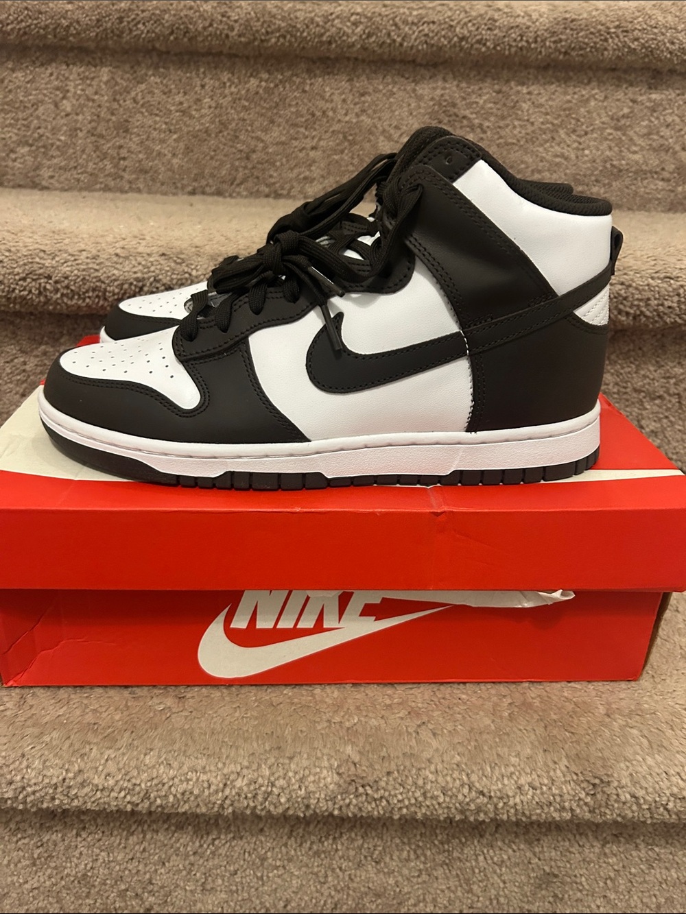 Nike Black and White High-Top Sneakers